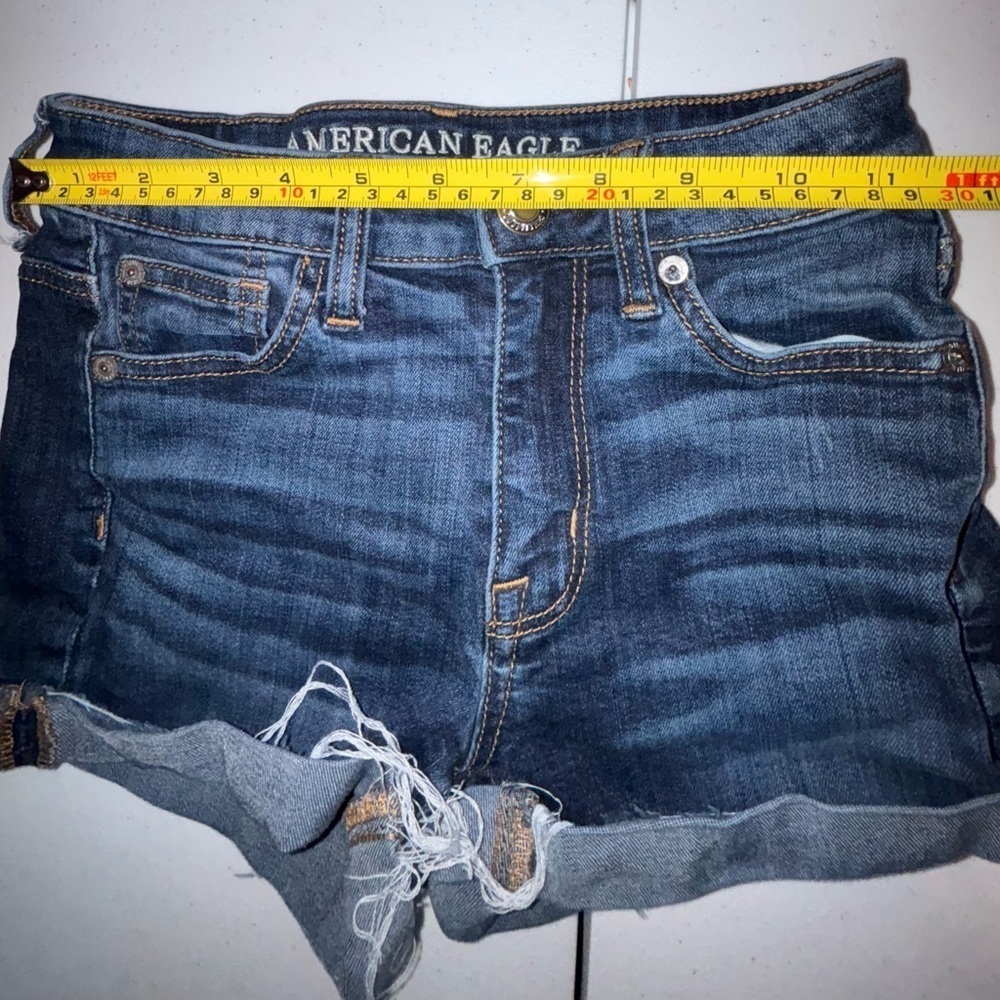American Eagle Outfitters Dark Blue Jean Shorts - Picture 3 of 6